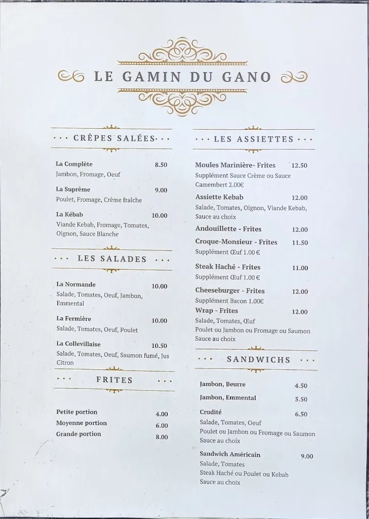 Menu_Le Gamin Du Gano_Colleville-Montgomery_image_1