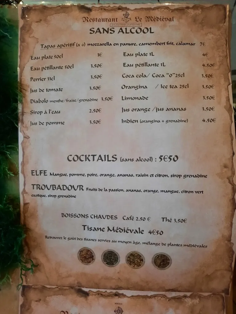Menu_Restaurant Le Médiéval_Conches-en-Ouche_image_2