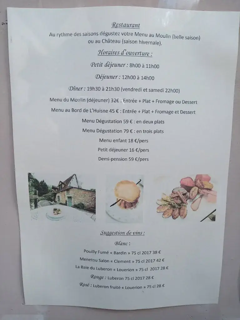 Menu_Moulin et Château De Villeray_Sablon-sur-Huisne_image_1