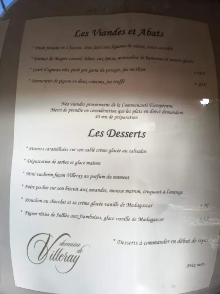 Menu_Moulin et Château De Villeray_Sablon-sur-Huisne_image_4