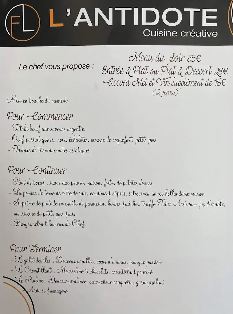 Menu_Restaurant L'Antidote_Huisne_image_1