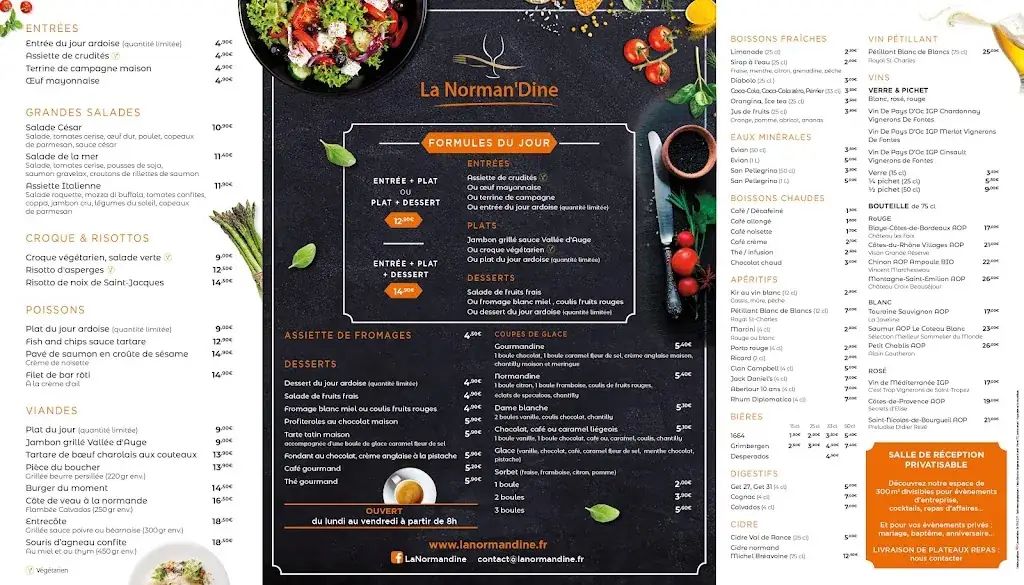 Menu_La Normandine Brasserie Restaurant À Colombelles, Close De Caen_Colombelles_image_1