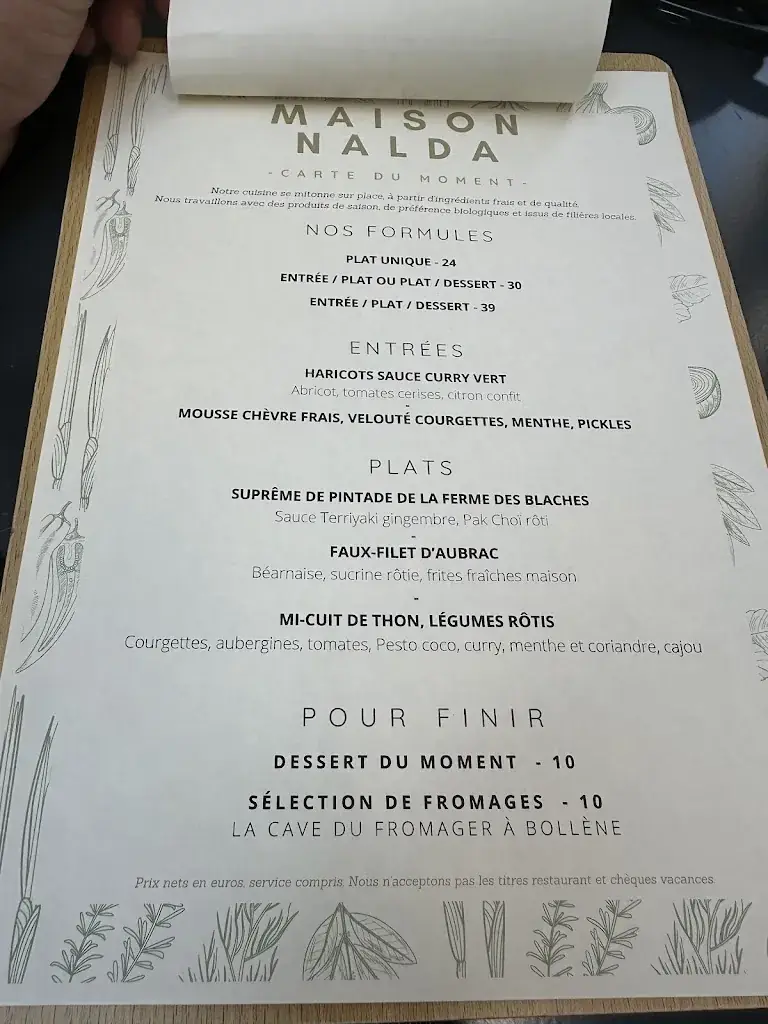 Menu_Maison Nalda_Grignan_immagine_2