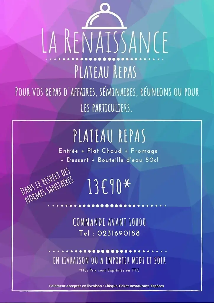 Menu_Hotel La Renaissance_Condé-en-Normandie_immagine_1