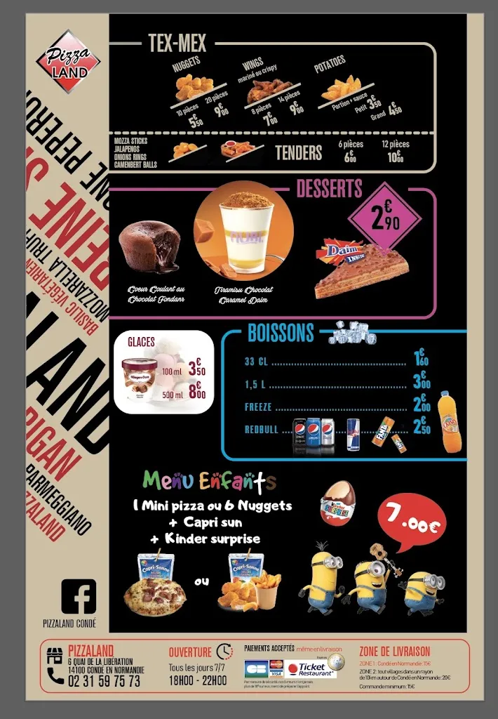 Menu_Pizza Land Condé_Condé-en-Normandie_image_3