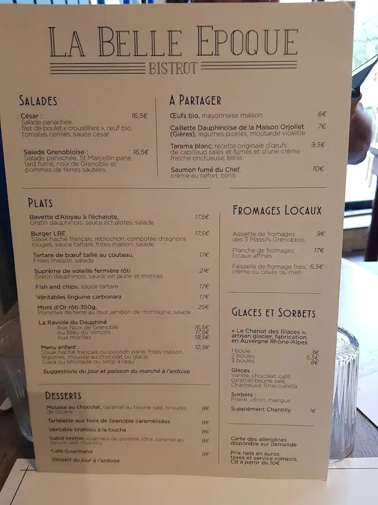 Menu_La Belle Epoque  proche Grenoble_Gières_image_4