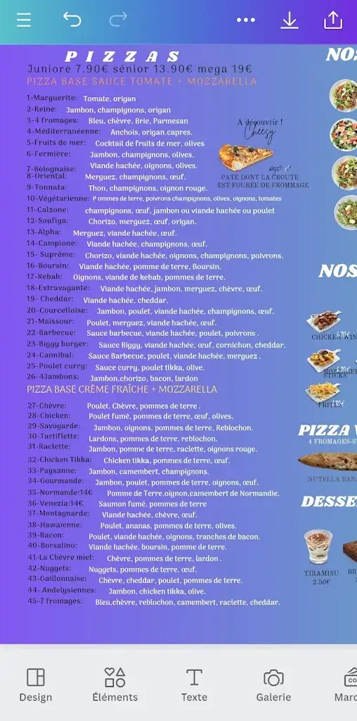 Menu_RAPIDO'S PLUS PIZZA_Courcelles-sur-Seine_image_1