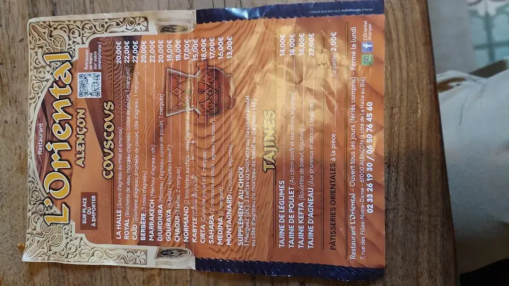 Menu_L'Oriental_Alençon_image_1