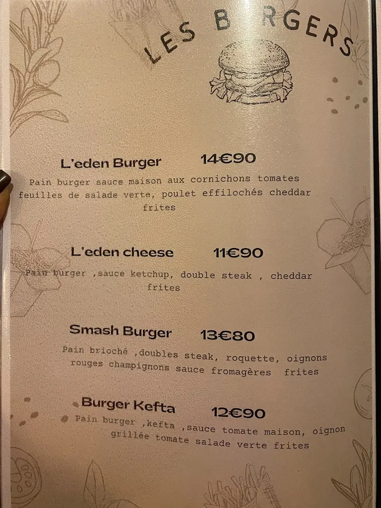 Menu_L’eden rose restaurant Alençon_Alençon_image_4