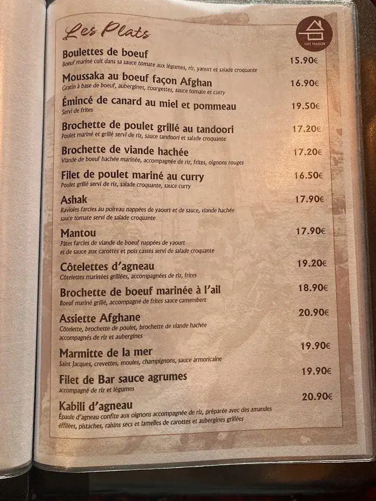 Menu_Kabul Restaurant_Alençon_image_2