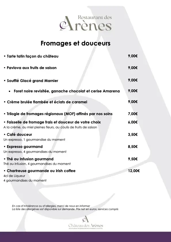 Menu_Le Château des Arènes_Gières_image_3