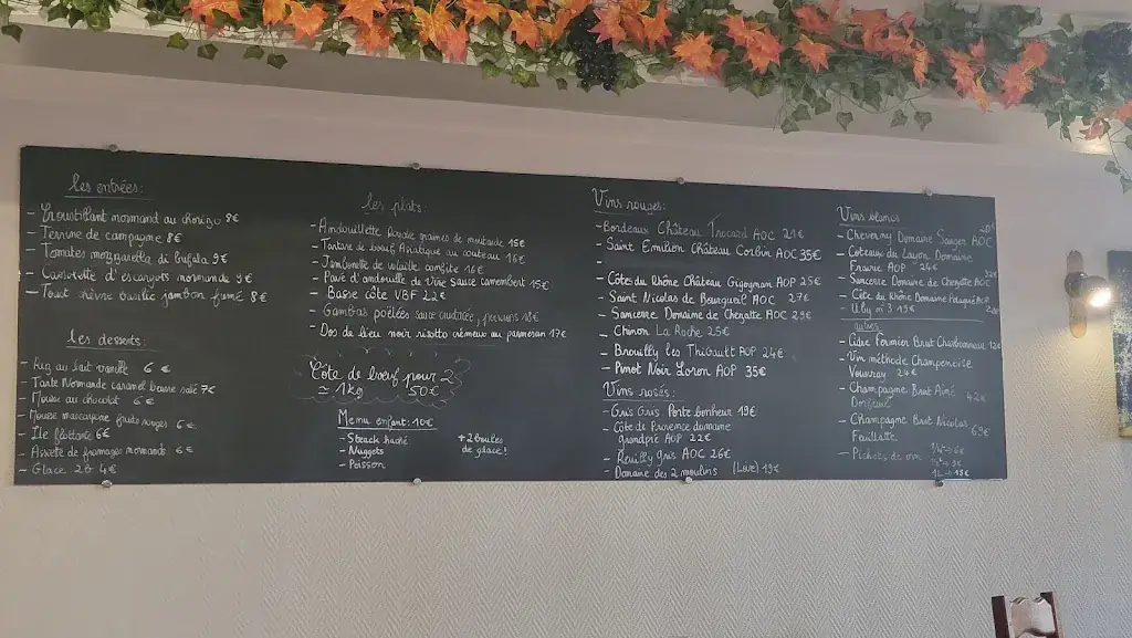 Menu_AU RELAIS NORMAND_Cormeilles_image_2