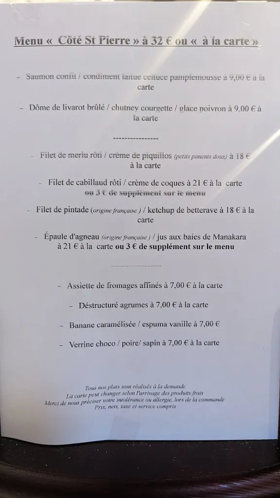 Menu_Le Côté Saint Pierre_Coutances_imagen_2