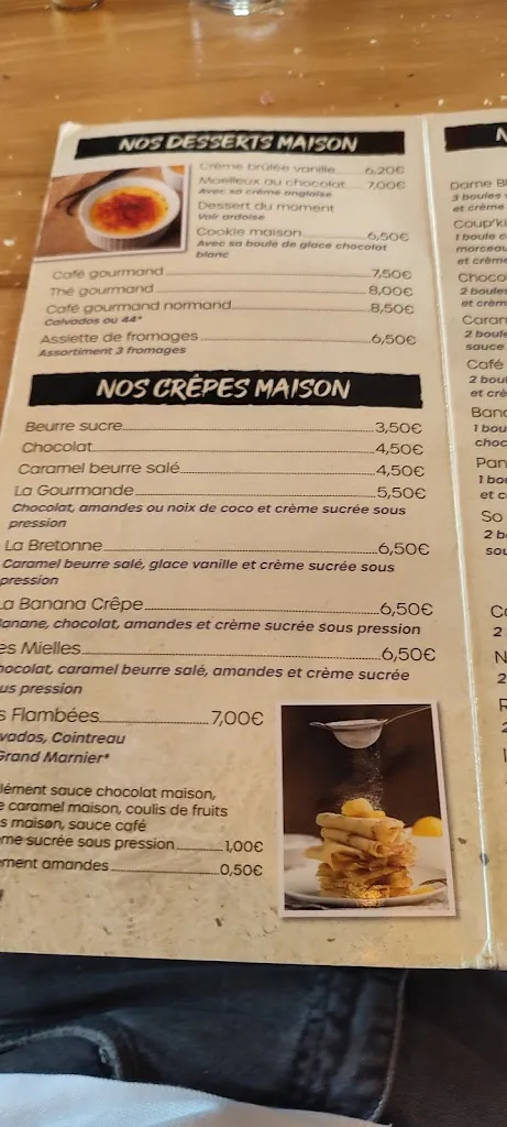 Menu_Restaurant Les Mielles_Créances_image_4