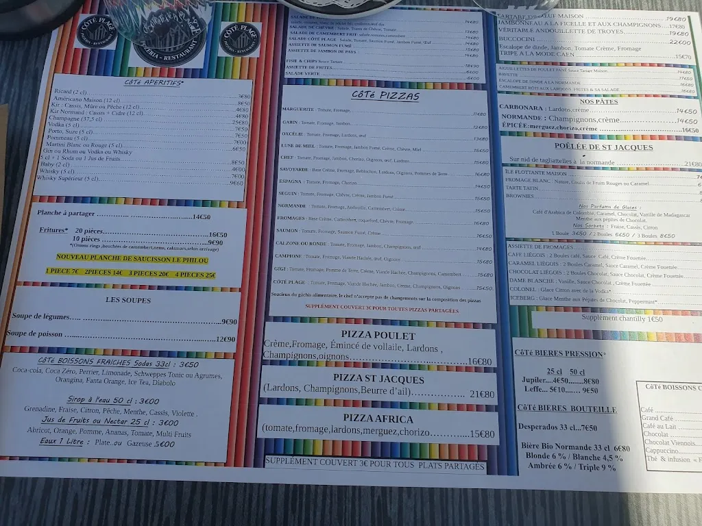 Menu_Côté Plage_Courseulles-sur-Mer_immagine_2