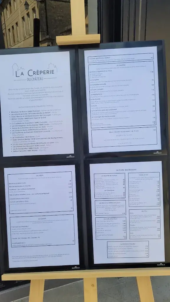 Menu_La Crêperie du Château_Seulles_image_1