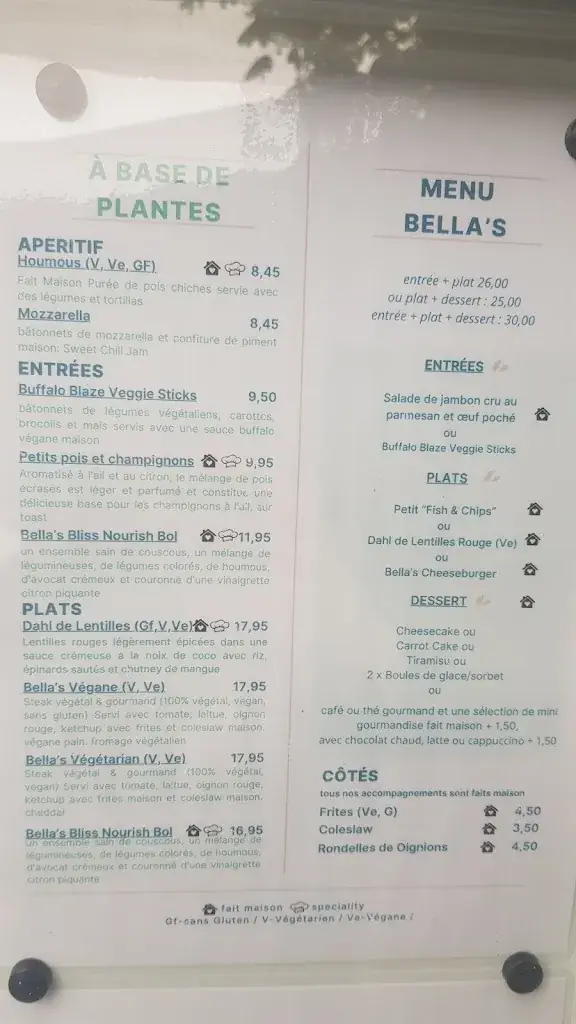 Menu_Bella's Tea Room_Normandie_image_1