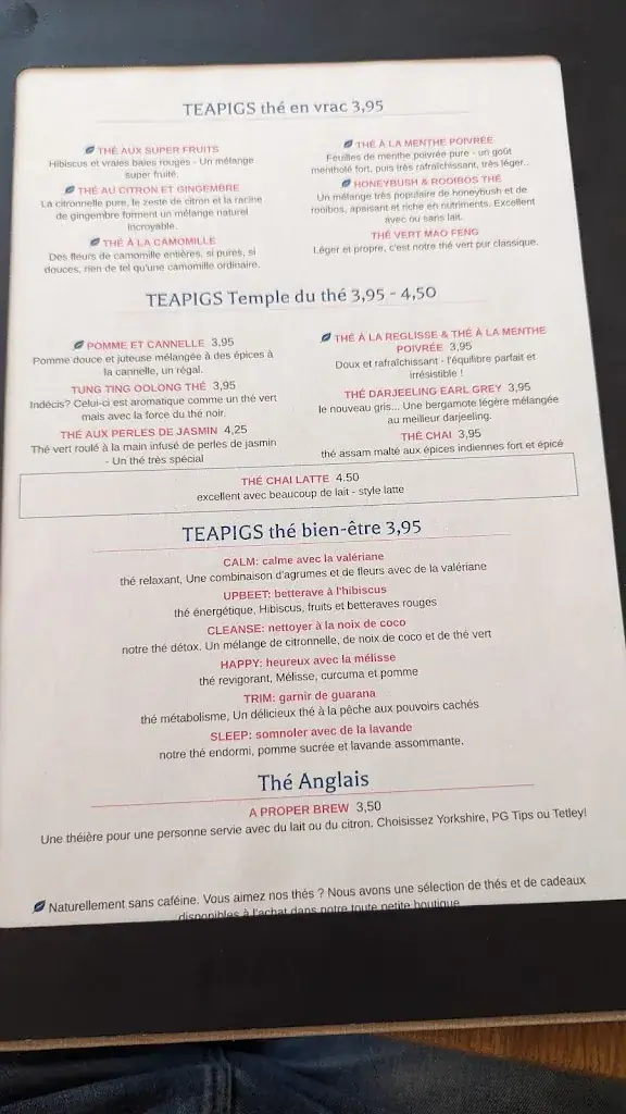 Menu_Bella's Tea Room_Normandie_image_2