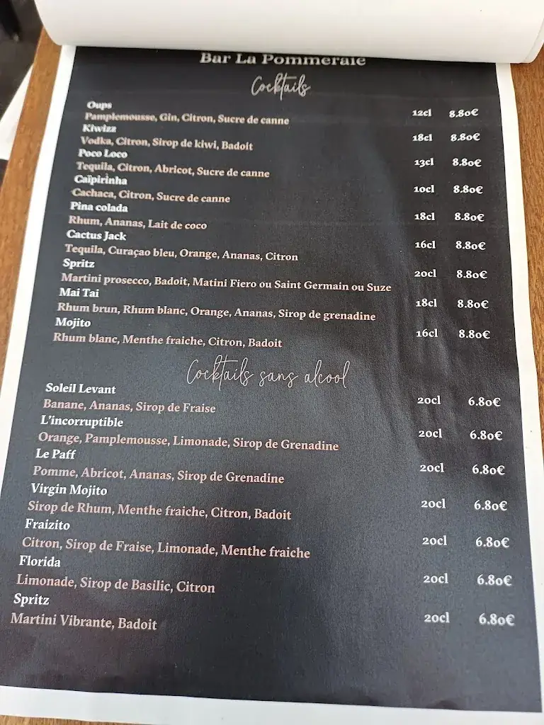 Menu_Restaurant la Pommeraie_Normandie_image_1