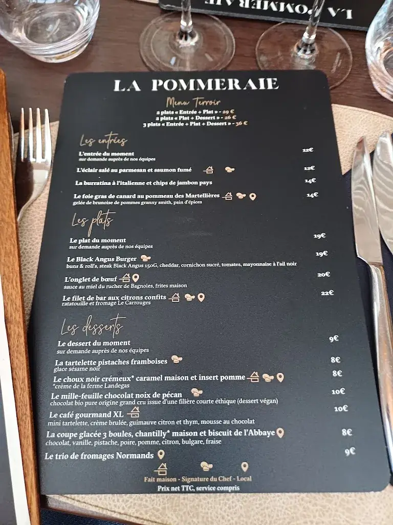 Menu_Restaurant la Pommeraie_Normandie_image_2
