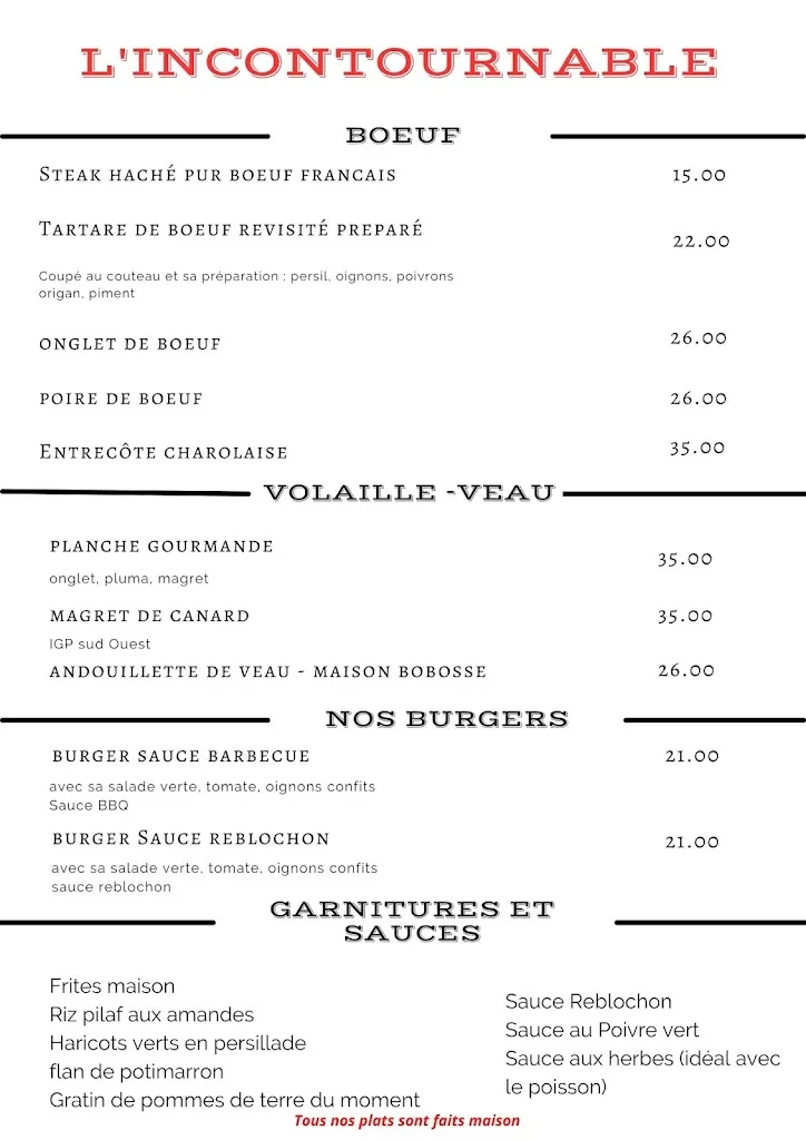 Menu_Restaurant L'incontournable_Grenay_image_1