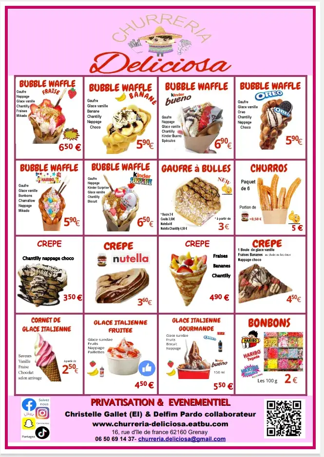 Menu_Churreria Deliciosa_Grenay_image_1