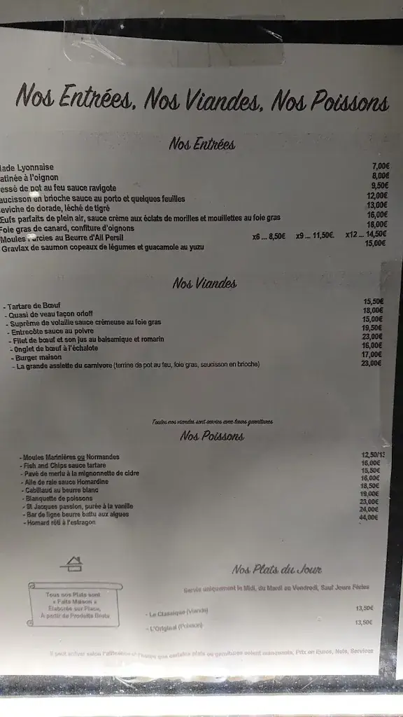 Menu_Côté Terre Et Mer_Évreux_image_2