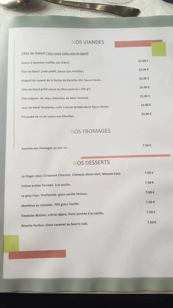 Menu_La Vieille Gabelle_Évreux_image_2
