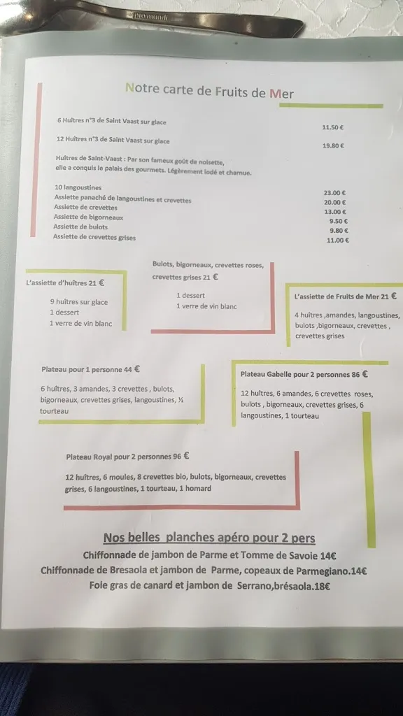 Menu_La Vieille Gabelle_Évreux_image_4
