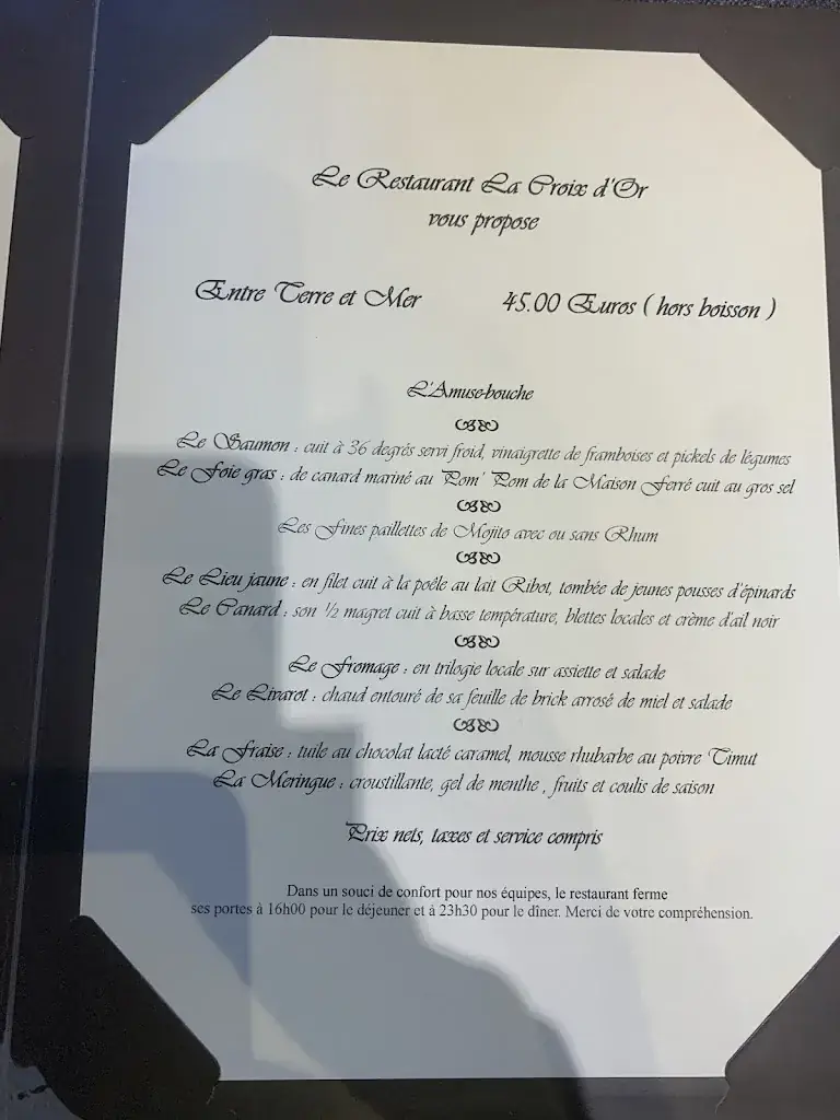 Menu_La Croix d'Or Le Pin la Garenne (61)_Pin-la-Garenne_immagine_1