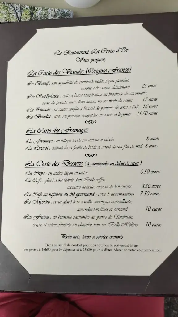 Menu_La Croix d'Or Le Pin la Garenne (61)_Pin-la-Garenne_immagine_4