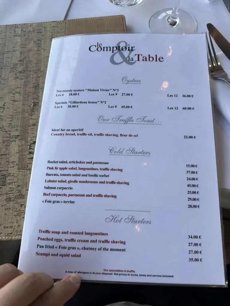 Menu_Le Comptoir & La Table_Deauville_immagine_2