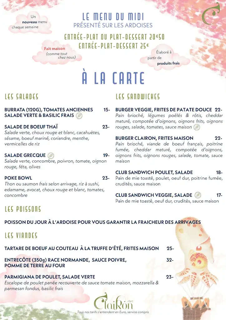 Menu_chez Clairon_Deauville_image_1