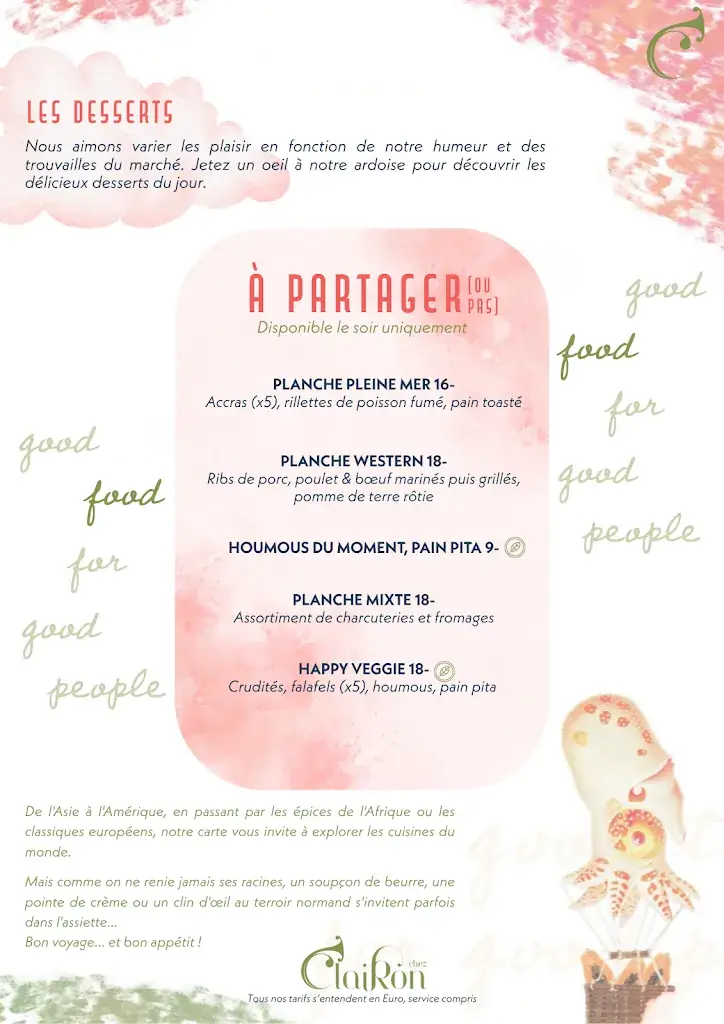 Menu_chez Clairon_Deauville_image_2