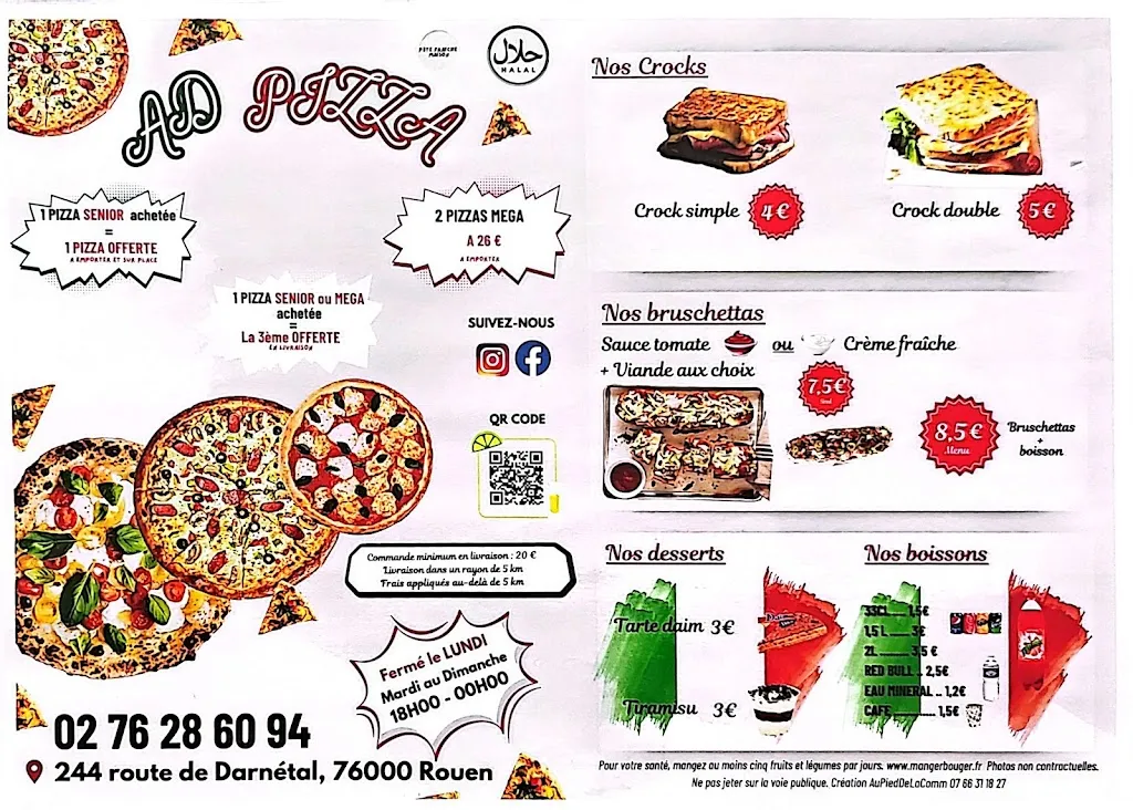 Menu_AD PIZZA ROUEN_Rouen_image_1