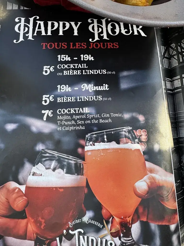 Menu_L'Indus Bistro Brasserie_Gaillard_image_3