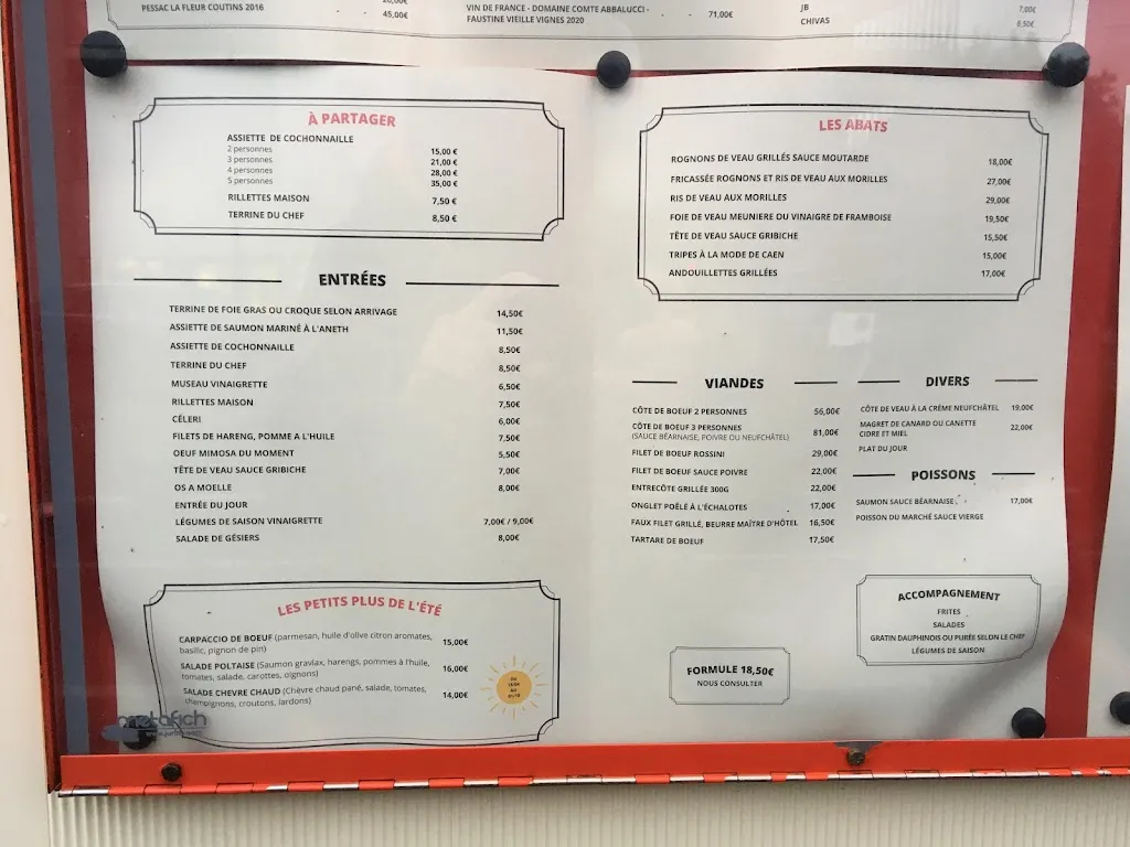 Menu_Restaurant le P'tit Veau d'or_Bois-Guillaume_image_3