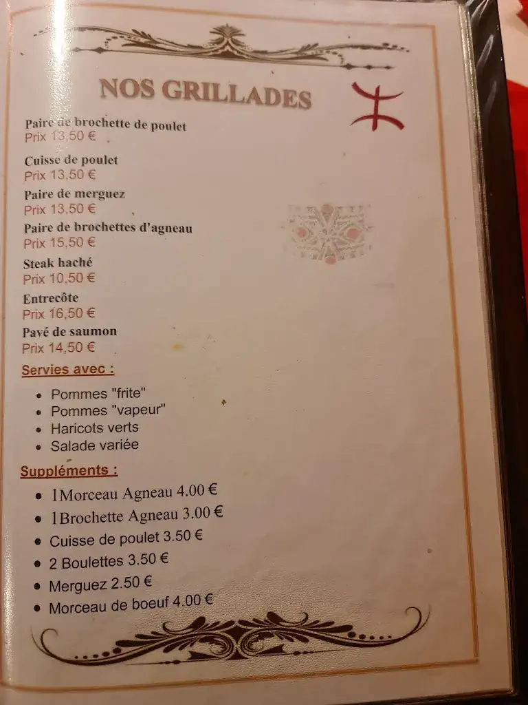 Menu_La Rose des Sables_Rouen_image_1