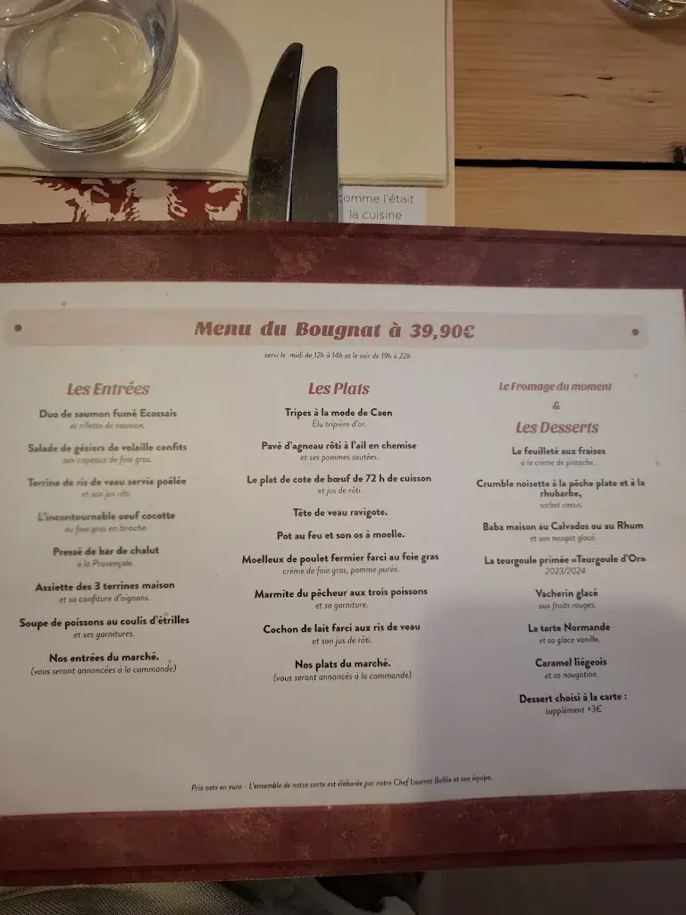 Menu_Chez Le Bougnat_Dives-sur-Mer_image_4