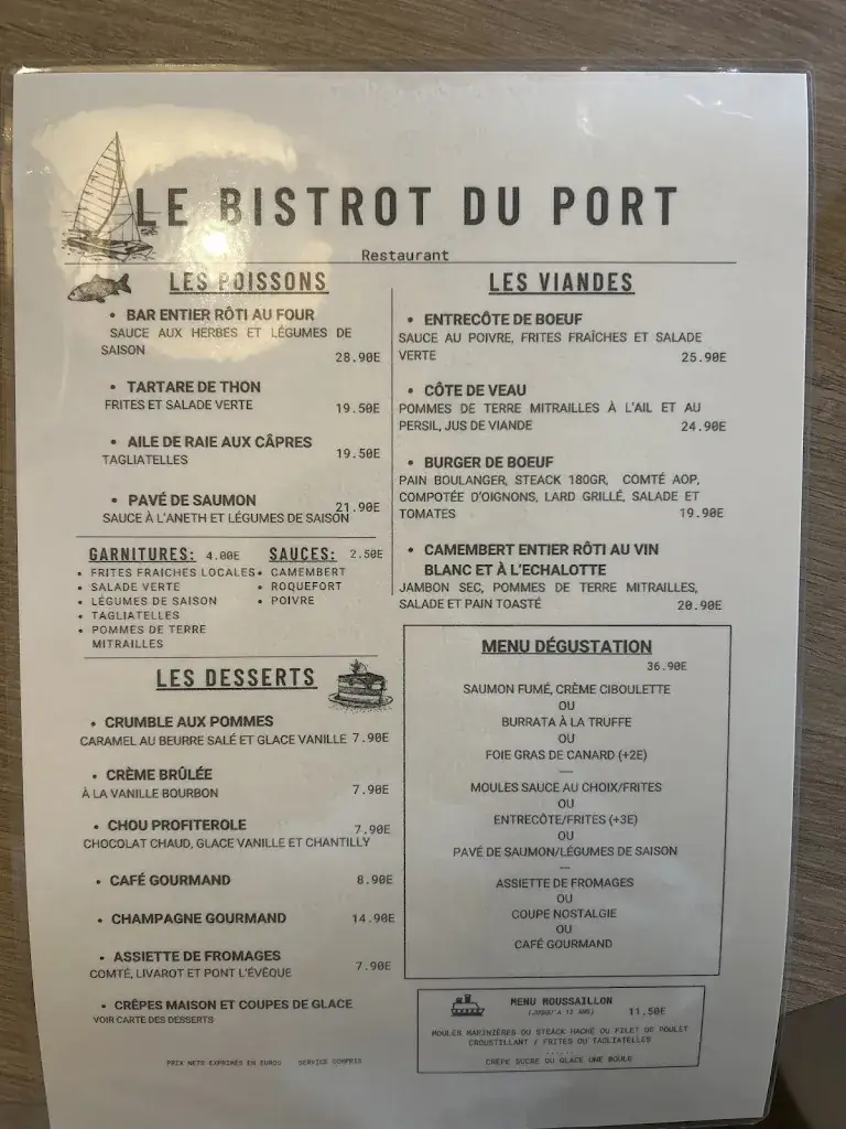 Menu_Le Bistrot du Port_Dives-sur-Mer_immagine_2