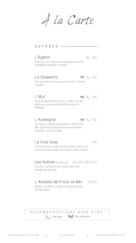 Menu_Restaurant Le Sound - Thalasso Prévithal_Donville-les-Bains_image_3