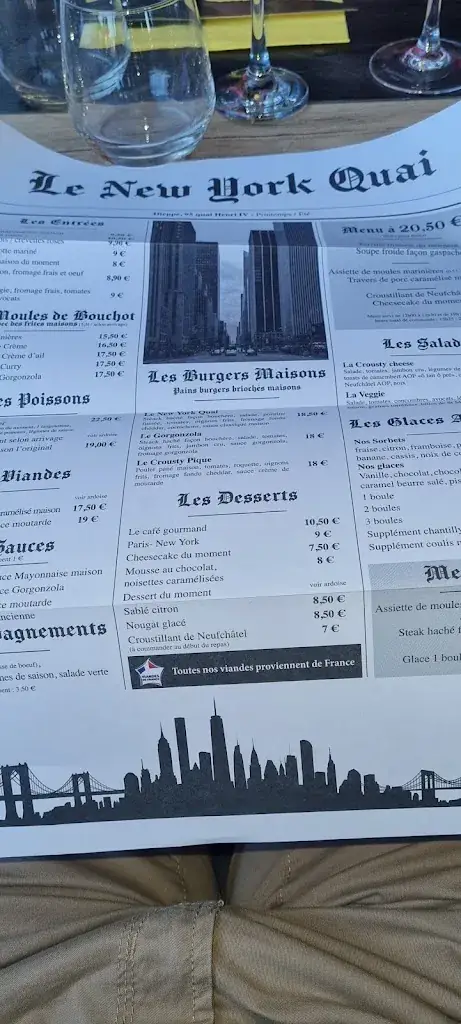 Menu_Le New York Quai - Maître Restaurateur de France_Dieppe_image_4