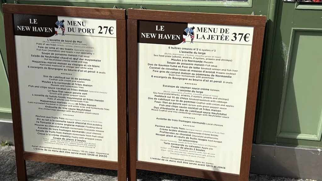 Menu_Le New Haven_Dieppe_imagen_3