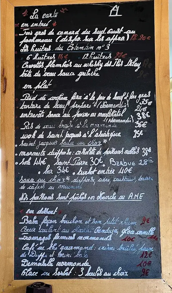 Menu_La Cale - Maître Restaurateur de France_Dieppe_image_1