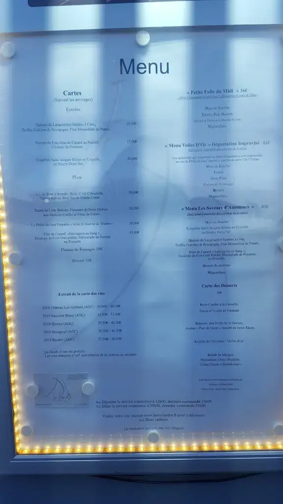 Menu_Les Voiles d'Or_Dieppe_imagen_4
