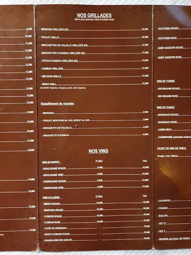 Menu_La Taverne Algéroise_Dieppe_image_2