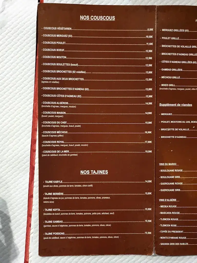 Menu_La Taverne Algéroise_Dieppe_image_3