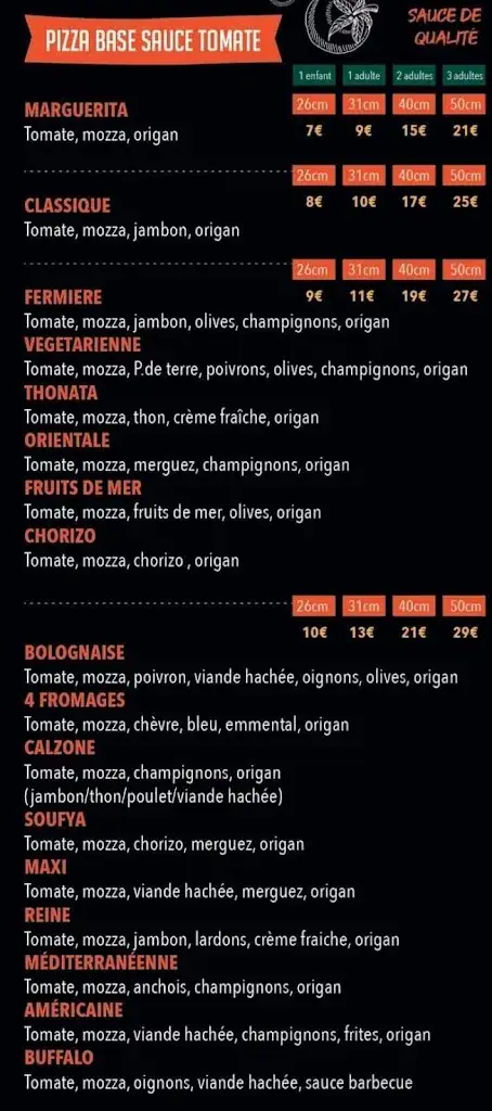 Menu_Pizza Land Domfront_Poiraie_image_1