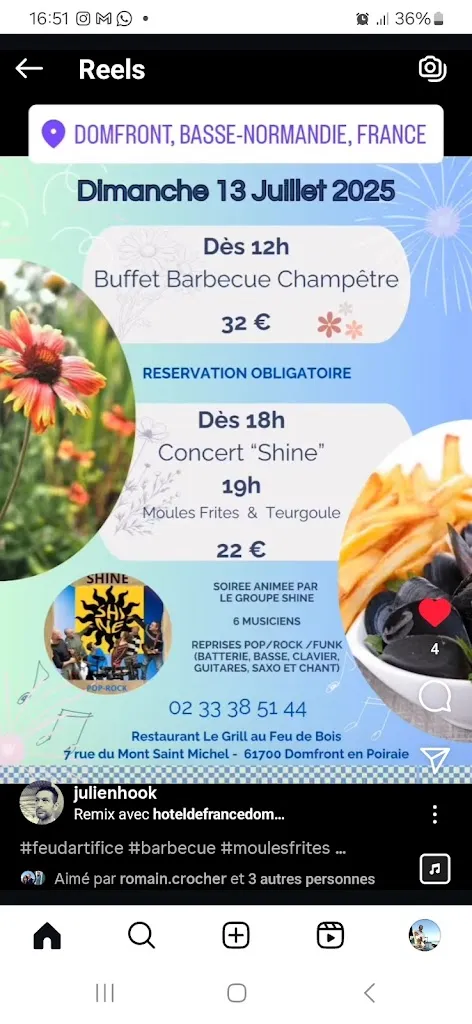 Menu_Hotel de France & Restaurant 