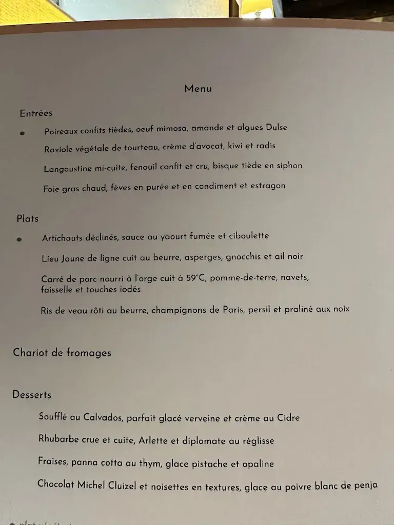 Menu_Le Pavé d'Auge_Beuvron-en-Auge_image_3